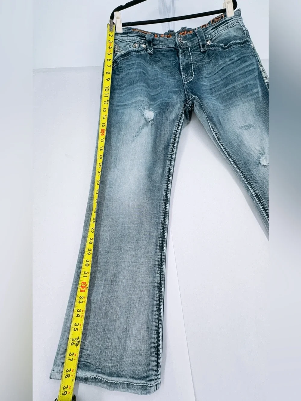 Rock Revival Pruitt Men's Slim Straight Jeans Size 36